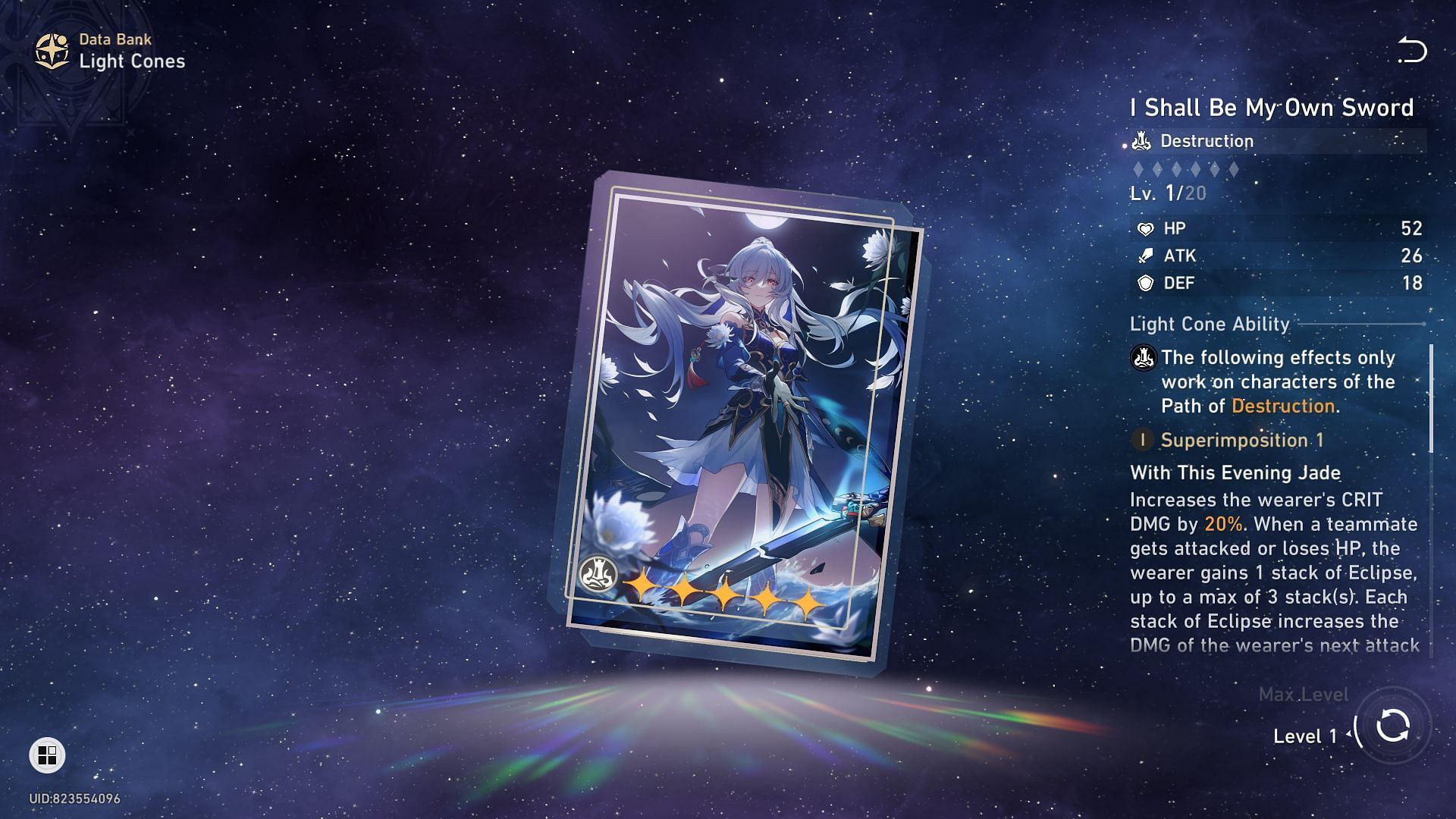 I Shall Be My Own Sword (Image via Sportskeeda Gaming || HoYoverse)